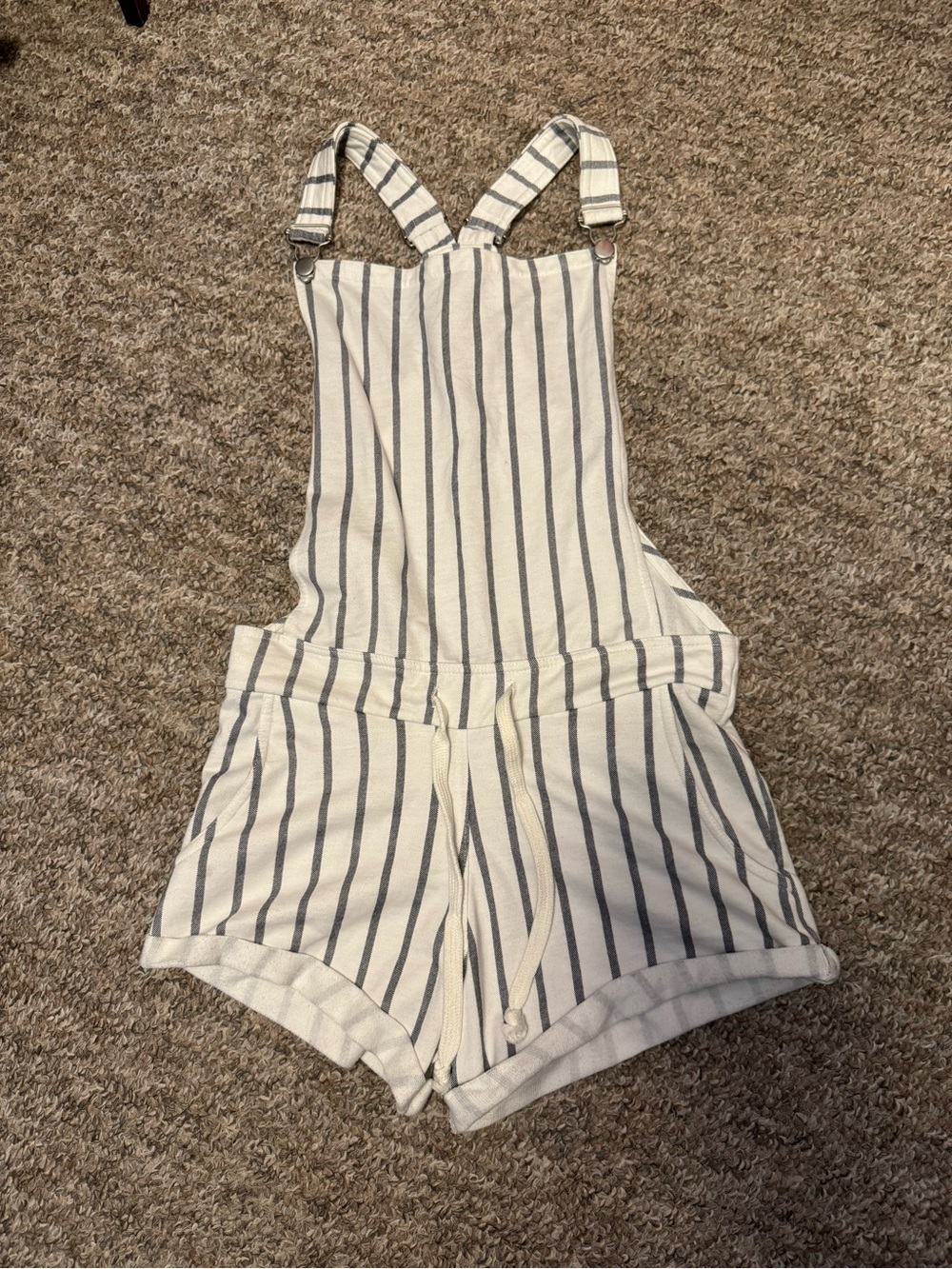 Ocean Drive Striped cotton Overalls